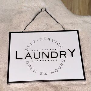 Metal Laundry Room Sign